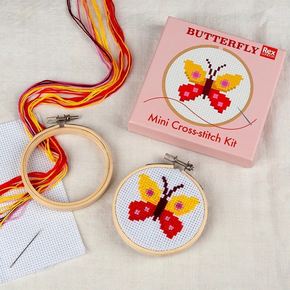 Kreatív készlet Cross-stitch Kit Butterfly – Rex London