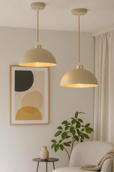 Brilagi - Kábelcsillár MOON 1xE27/60W/230V Ø 30 cm bézs/arany