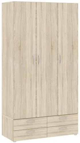 Háromajtós szekrény 4 fiókkal