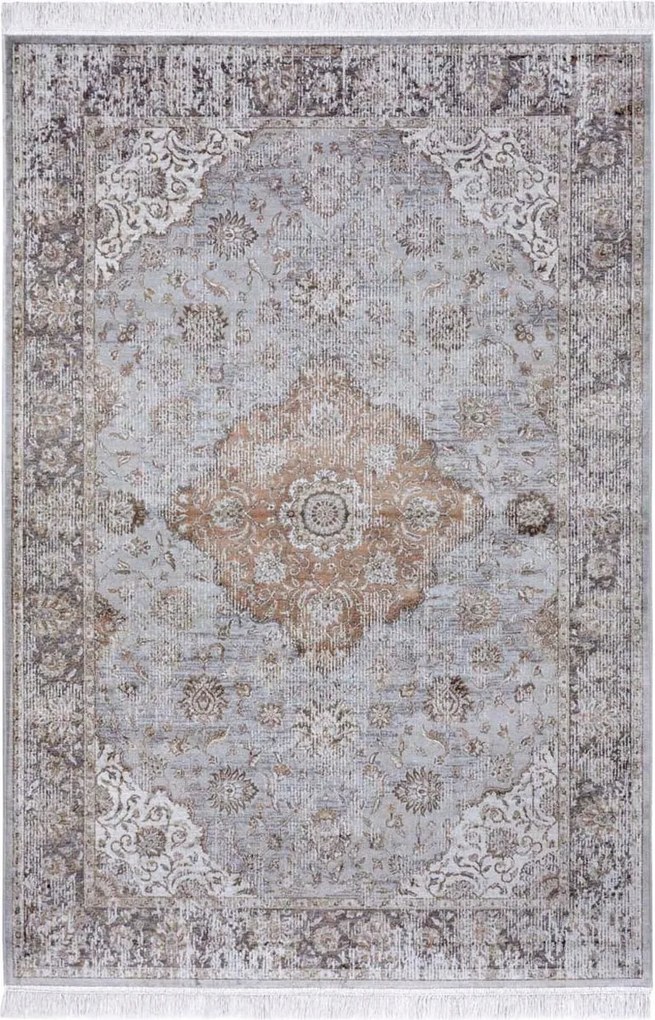 Nappali szőnyeg 95x140cm ,hagyományos klasszikus mintás kék-bézs