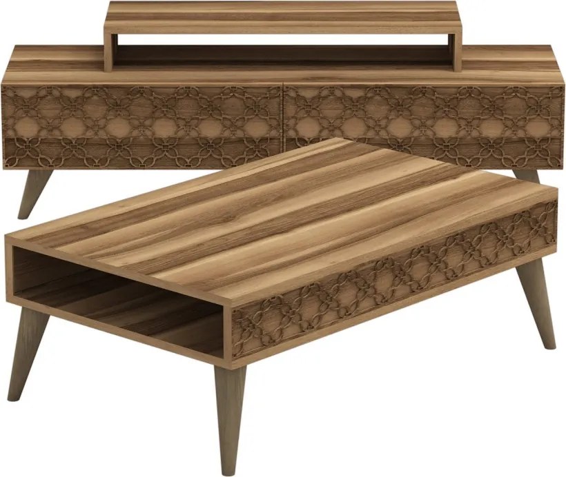 City nappali bútorszett, dió, 140 cm – TR845HCT5206