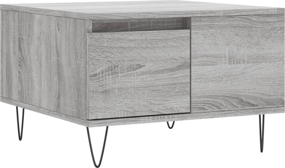 vidaXL szürke sonoma színű szerelt fa dohányzóasztal 55 x 55 x 36,5 cm