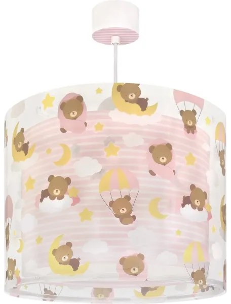 Dalber 41572S - BABY TEDDY gyerek csillár 1xE27/15W/230V rózsaszín