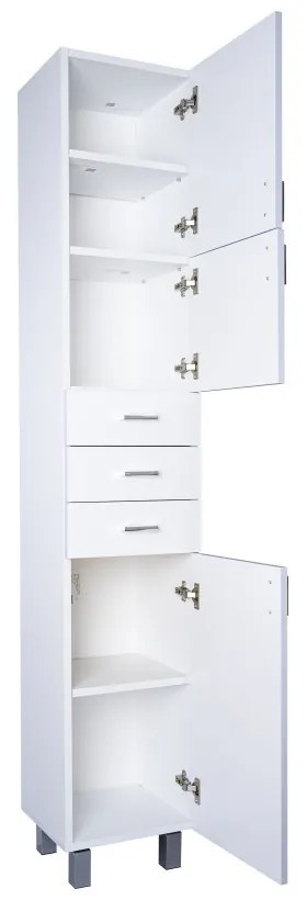 Viva STYLE fürdőszobai ÁLLÓSZEKRÉNY 192 magas POLCOS - JOBBOS - 35 x 28 x 192 cm