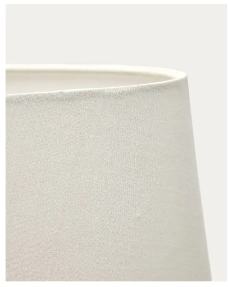 Fekete-fehér asztali lámpa textil búrával (magasság 72 cm) Foixa – Kave Home