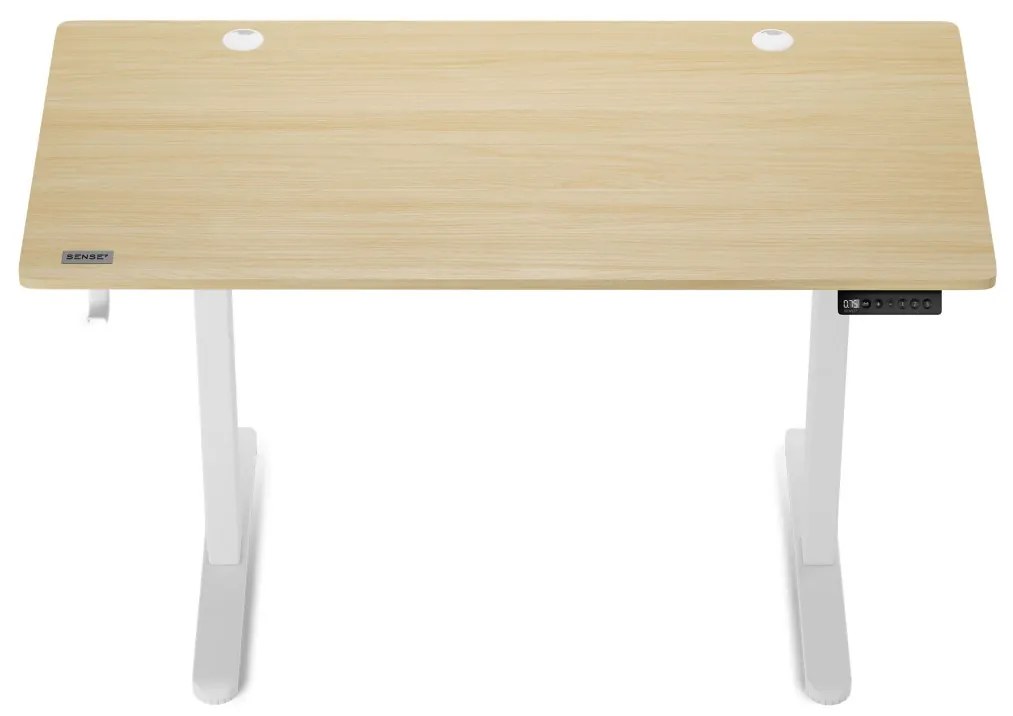 Állítható magasságú elektromos íróasztal Nojo 120x60cm fehér fenyő