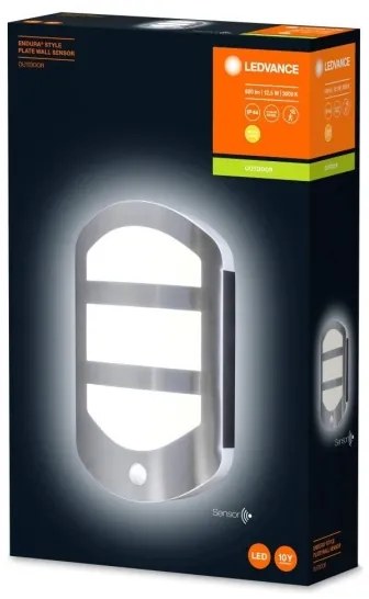 Ledvance - LED Kültéri fali lámpa érzékelővel PLATE LED/12,5W/230V IP44