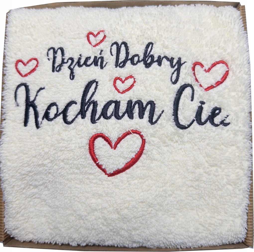 Valentin Napi Ajándék Törölköző Hímzéssel Ajándékdobozban