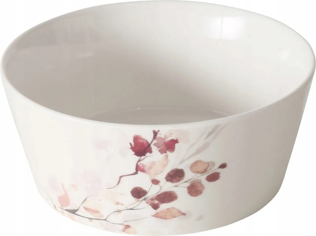 Porcelán Reggeliző Tál Növényi Mintával Bernada 500ML 6,4X14,8 CM