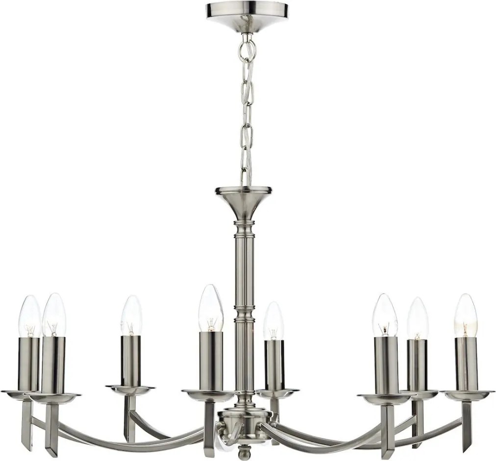 DAR LIGHTING AMB0846 AMBASSADOR Modern Csillár Szatén Króm E14 IP20