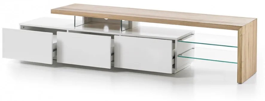 ALIMOS I TÖLGY-FEHÉR TV Szekrény 204 cm