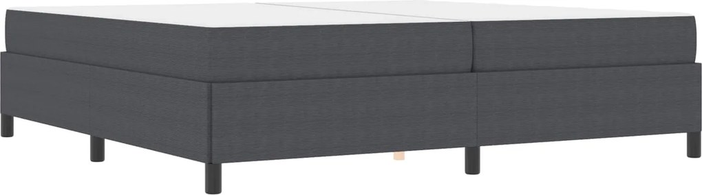 vidaXL Ágykeret matracmal Sötétszürke 200 x 200 cm szövet