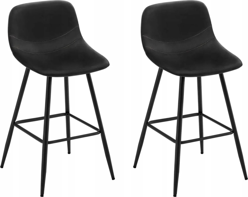 Woltu 2x bárszék háttámlával, lábtartóval