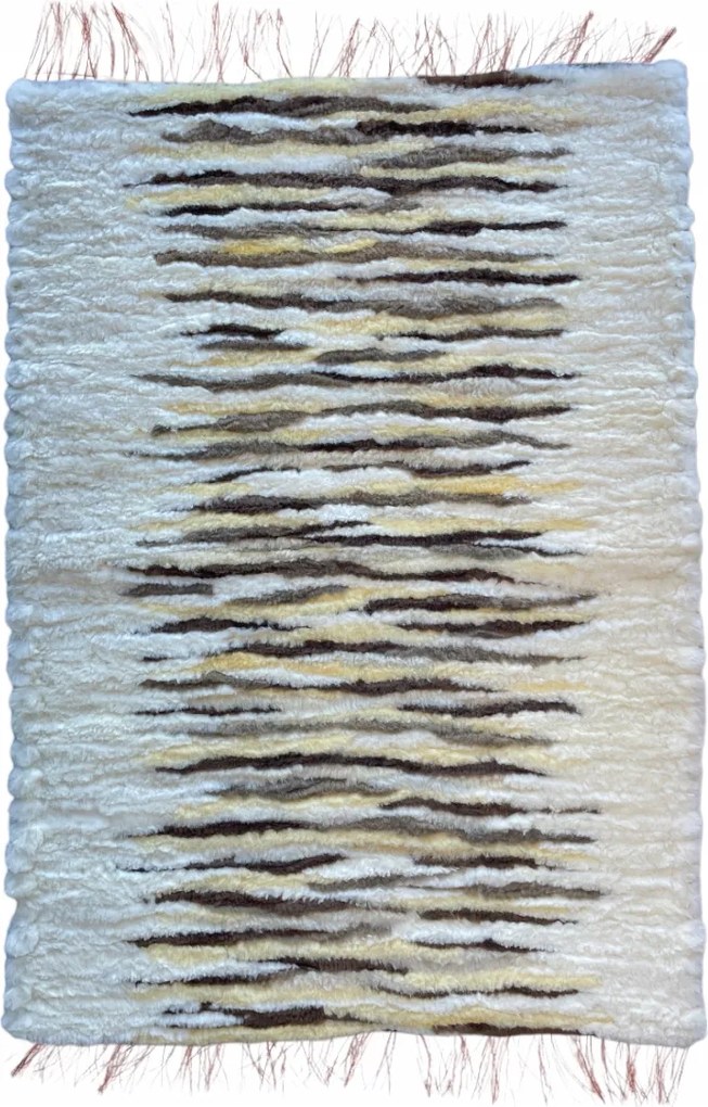 Bolyhos gyapjú szőnyeg Kézzel Szőtt 105 x 70