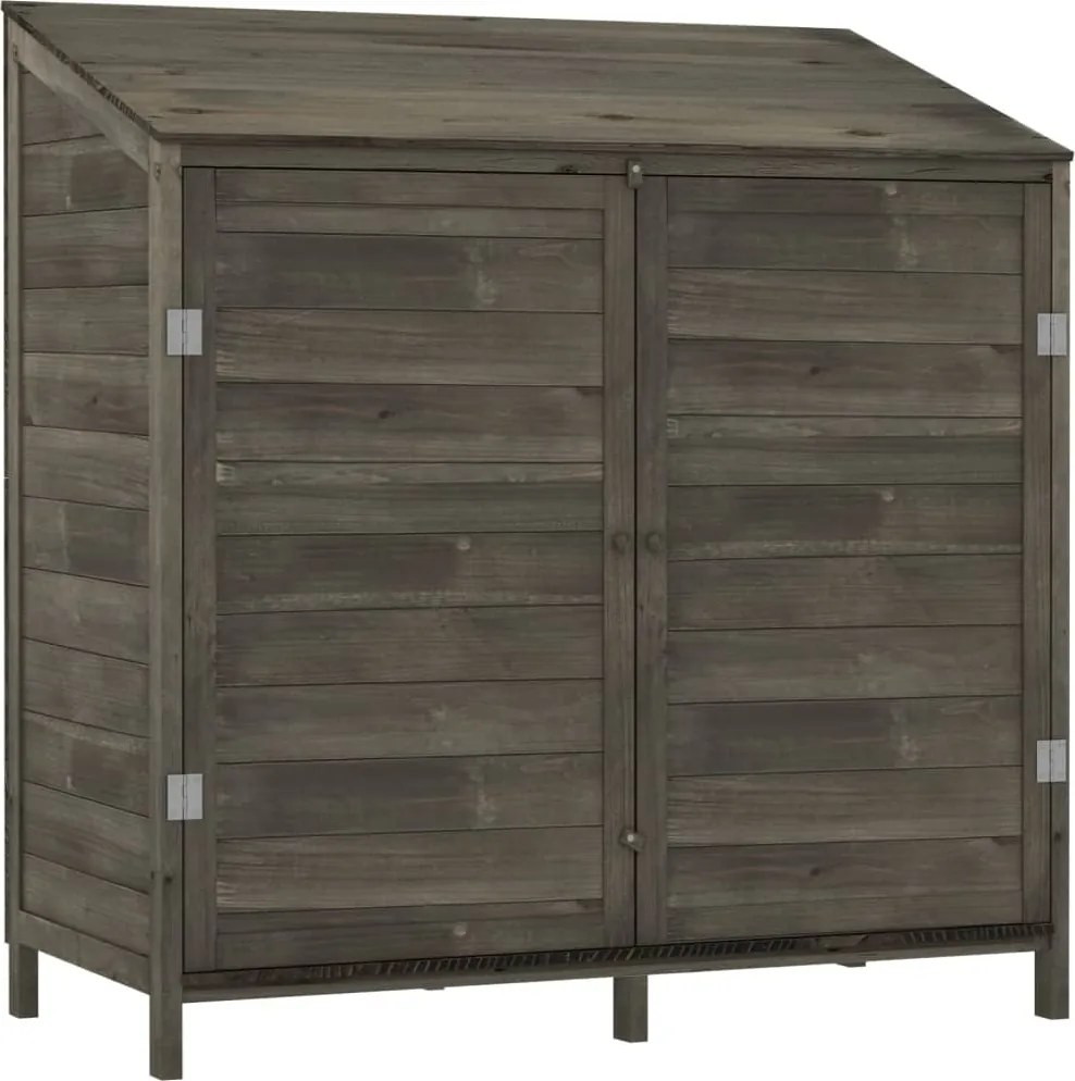 vidaXL antracitszürke tömör fenyőfa kerti fészer 102 x 52 x 112 cm