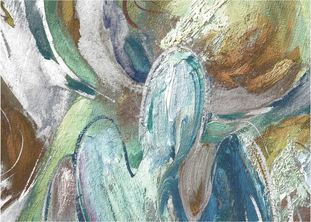 Üveg kép - Absztrakt figurás festészet (70x50 cm)