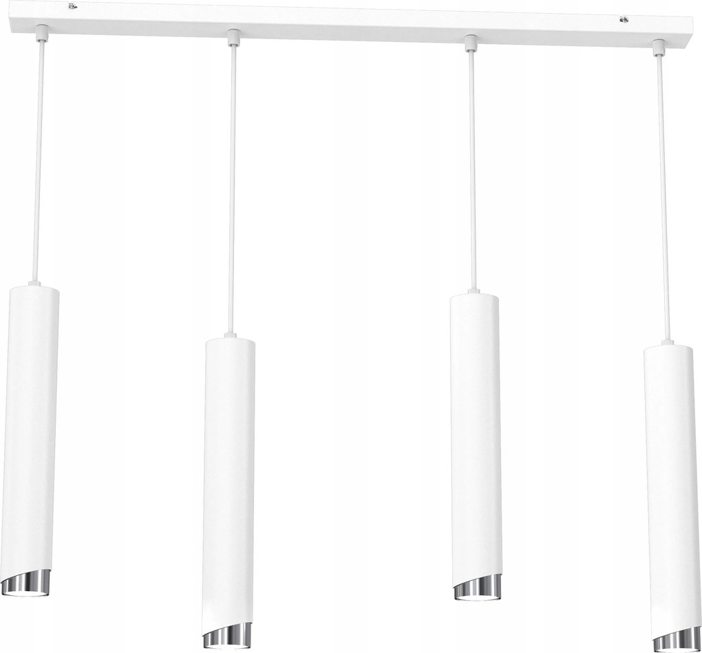 Függő Mennyezeti Lámpa Fém Csövek GU10 Loft Spot Fehér Csep Nagy Lámpa