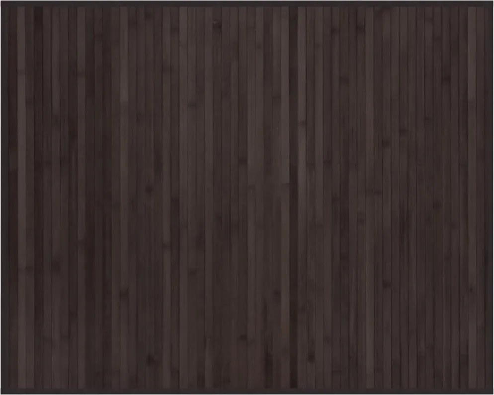 vidaXL négyszögletű sötétbarna bambusz szőnyeg 80 x 100 cm