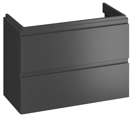 Cersanit Moduo Slim, falra akasztható mosdószekrény 80x38x57 cm, antracit matt, S590-089