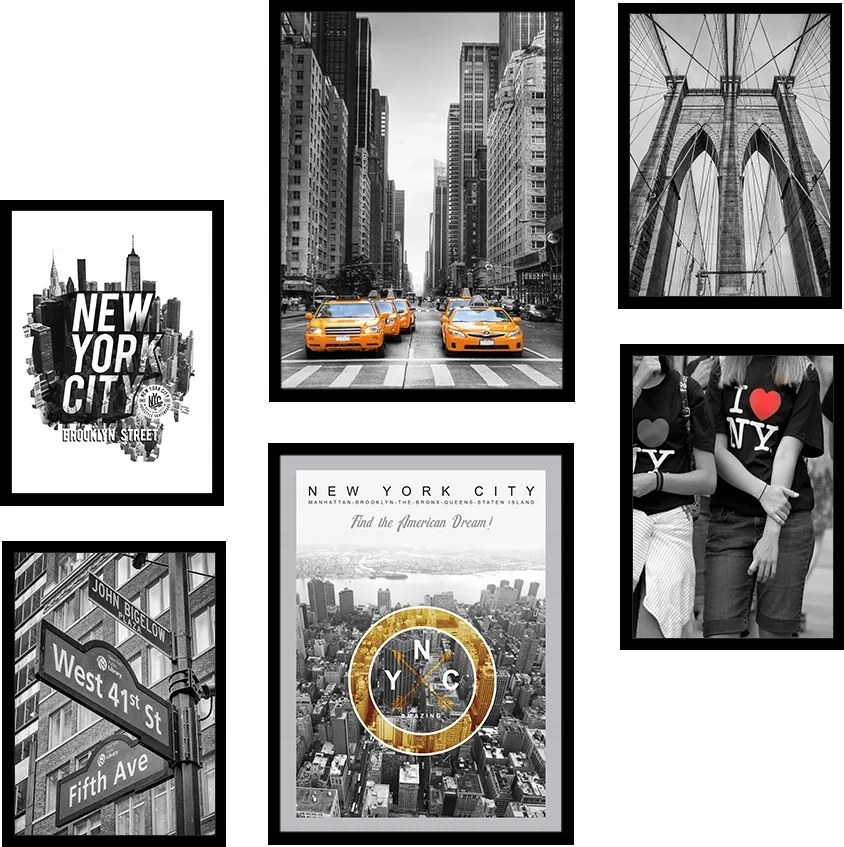 Extra Szett 6db-os Képek Poszterek keretben KP312