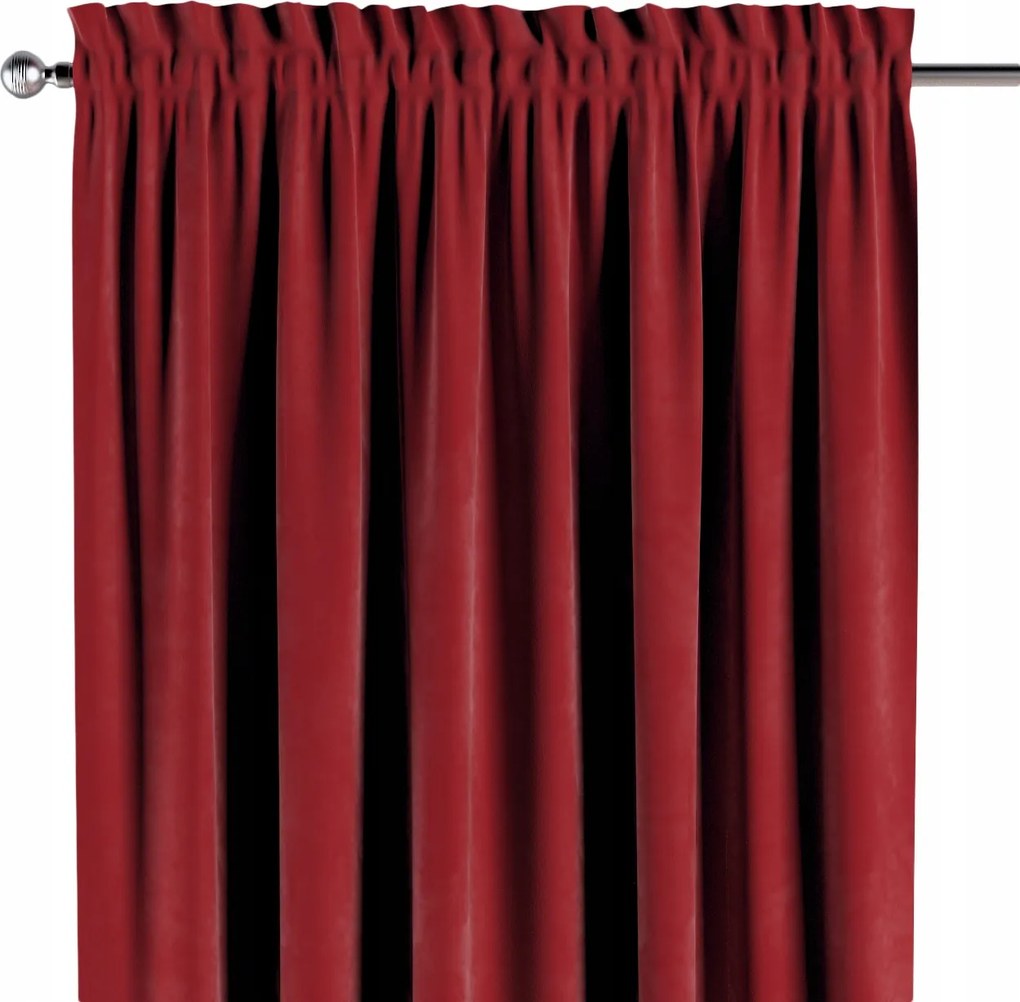 Dekoria Csatornafüggöny frufruval 1 db 130x260cm piros árnyalatok