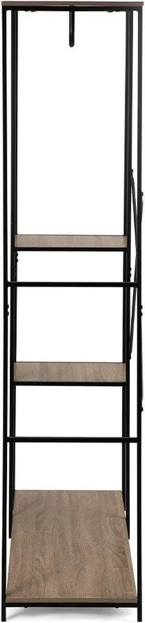 Fekete acél előszoba bútor 90x170x40 cm Aris – Bonami Essentials