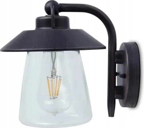 Kültéri fali lámpa rozsdaszínű Cate alumínium IP44 izzó nélkül Lutec