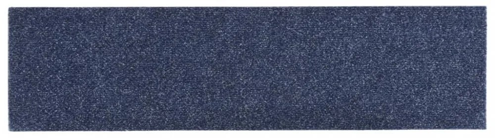 15 db szürkéskék négyszögletes öntapadó lépcsőszőnyeg 76x20cm