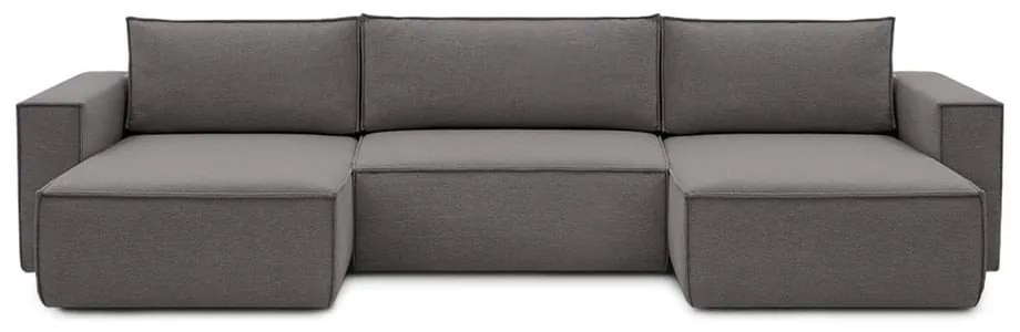 Szürke sarokkanapé ("U" alakú) Nihad – Bobochic Paris