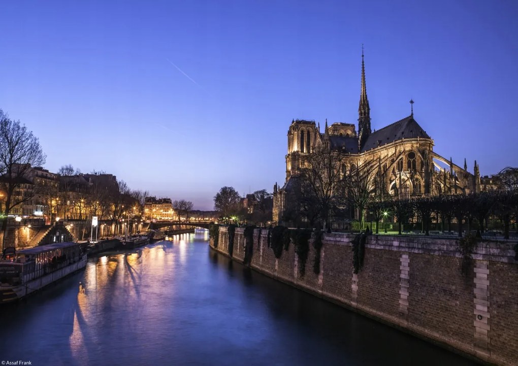 Poszter 29,7x21cm Notre-Dame de Paris éjszaka 2, Assaf Frank