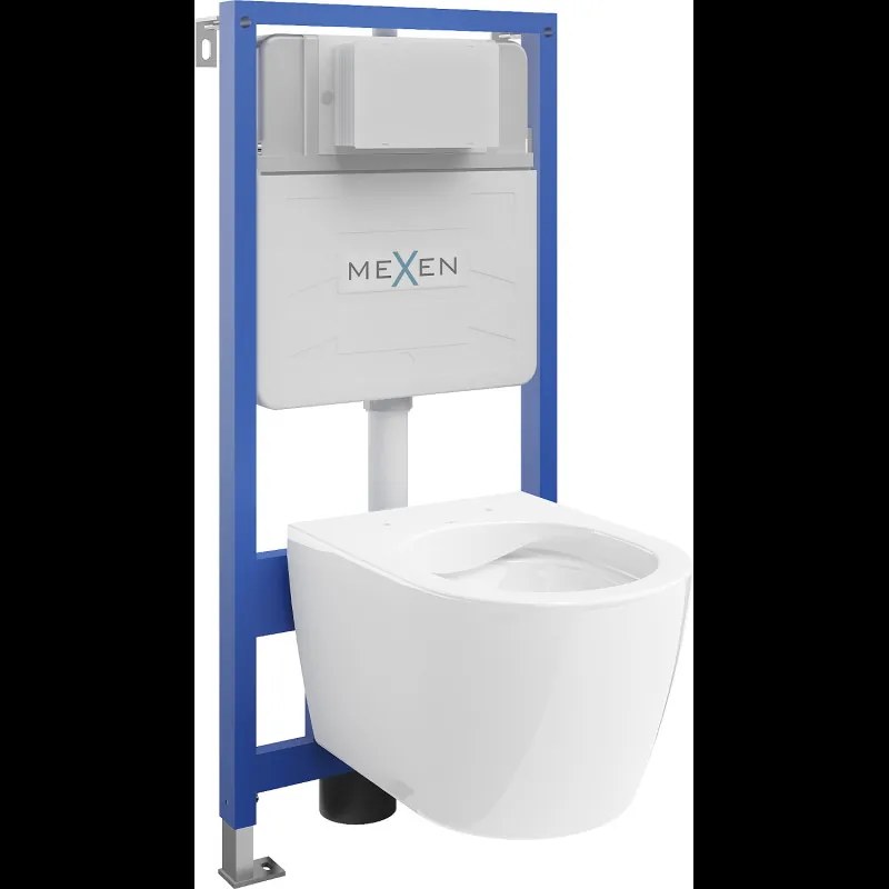 Mexen beépíthető Felix Slim WC váz WC csészével Carmen, Fehér - 6103388XX00