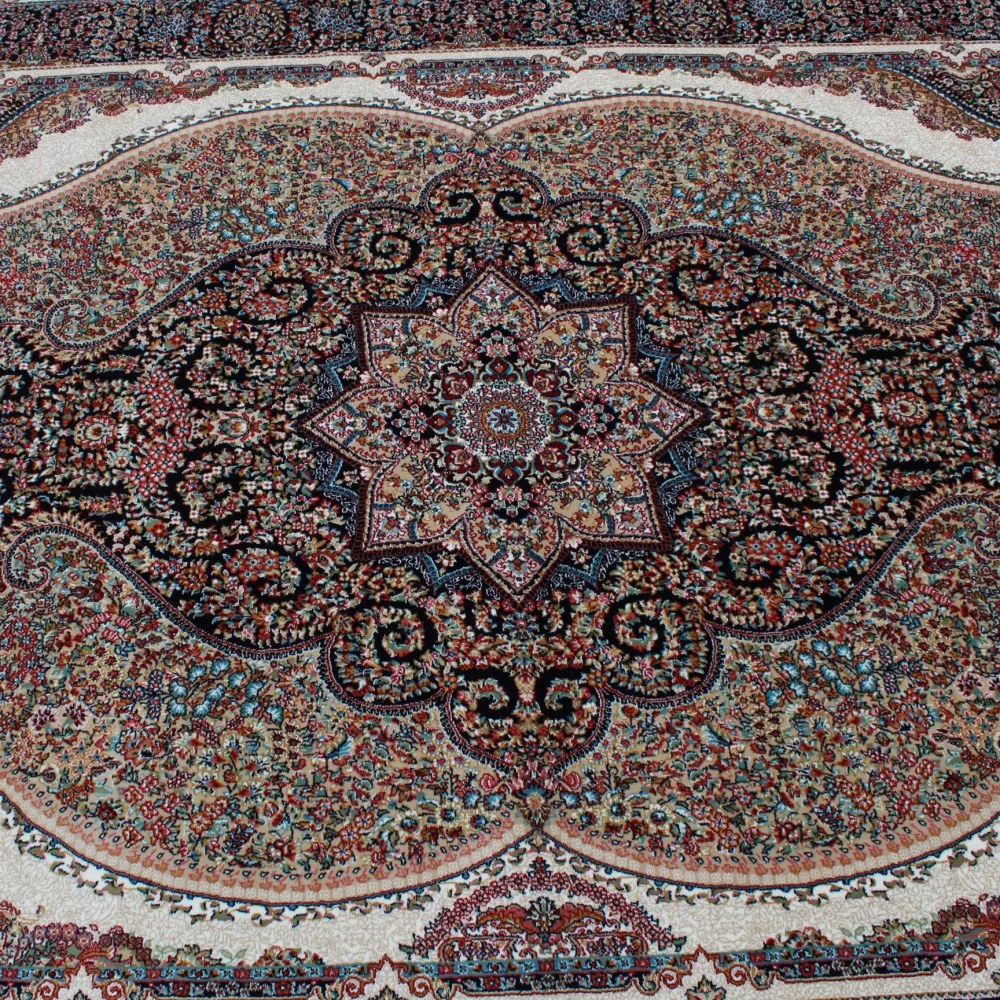 Perzsa szőnyeg barna KERMAN 140x200 exkluzív szőnyeg a nappaliba vagy hálószobába