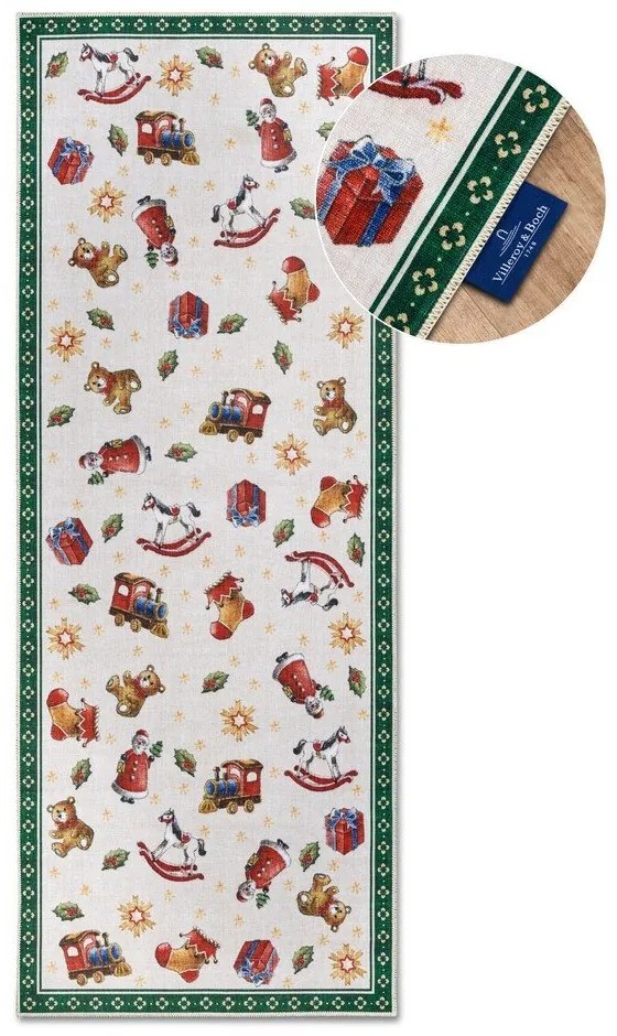 Zöld futószőnyeg karácsonyi mintával 80x200 cm Green Christmas – Villeroy&amp;Boch