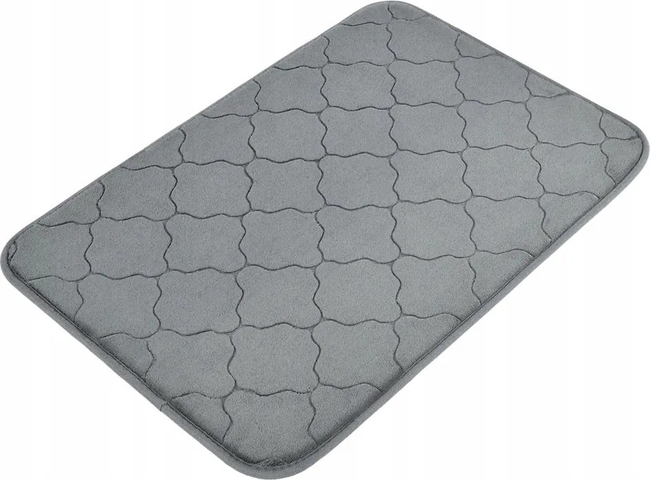 Fürdőszobaszőnyeg csúszásgátló 40x60 cm Szürke puha dekoratív stílusos
