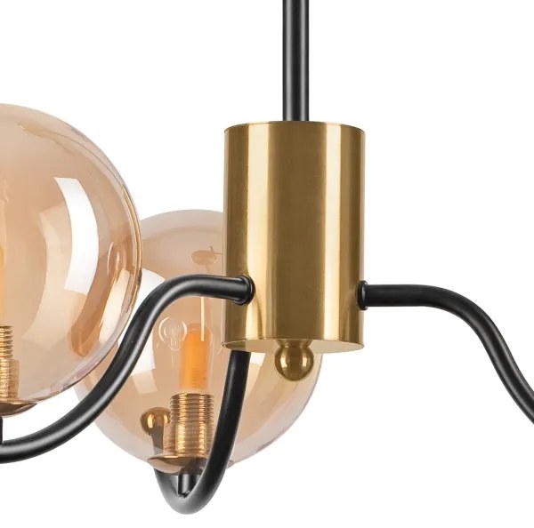 Rúdcsillár GEORGIA 3xG9/5W/230V arany/füstös bézs