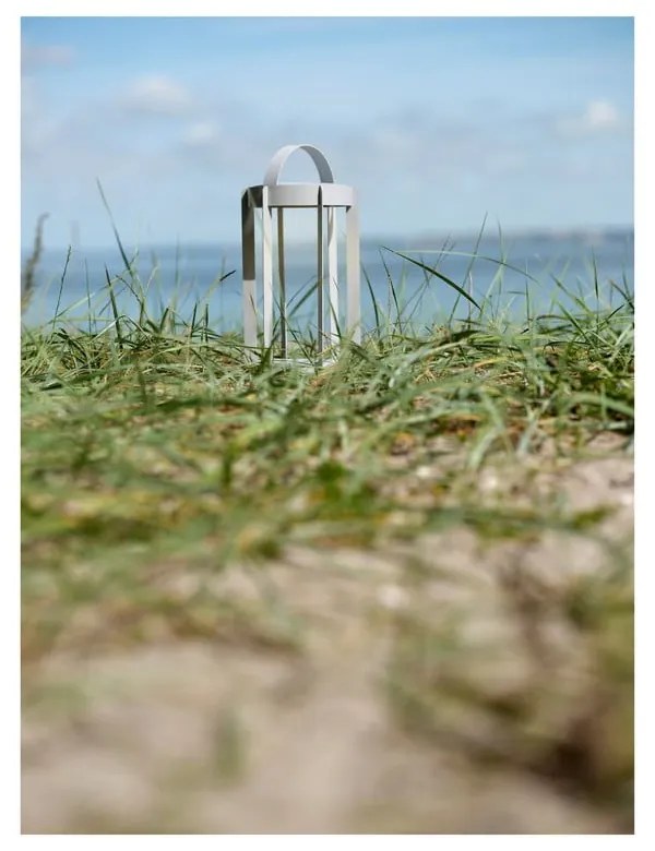 Világosszürke USB kültéri LED lámpás (magasság 30 cm) Firefly – Zone