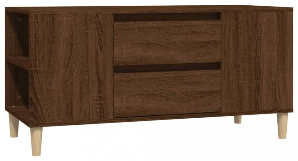 barna tölgy színű szerelt fa TV-szekrény 102x44,5x50 cm
