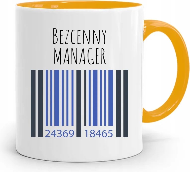 Menedzser Bögre Sárga Ajándék fényképes nyomtatással