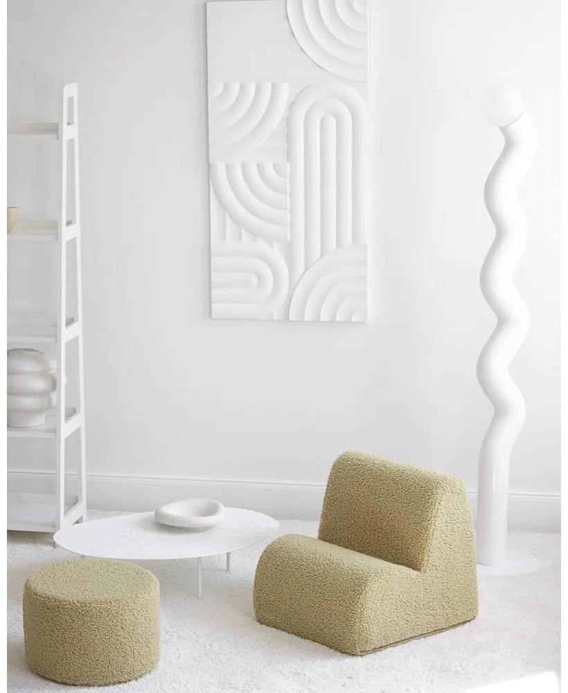 Zöld buklé gyerek fotel Cloud – Wigiwama