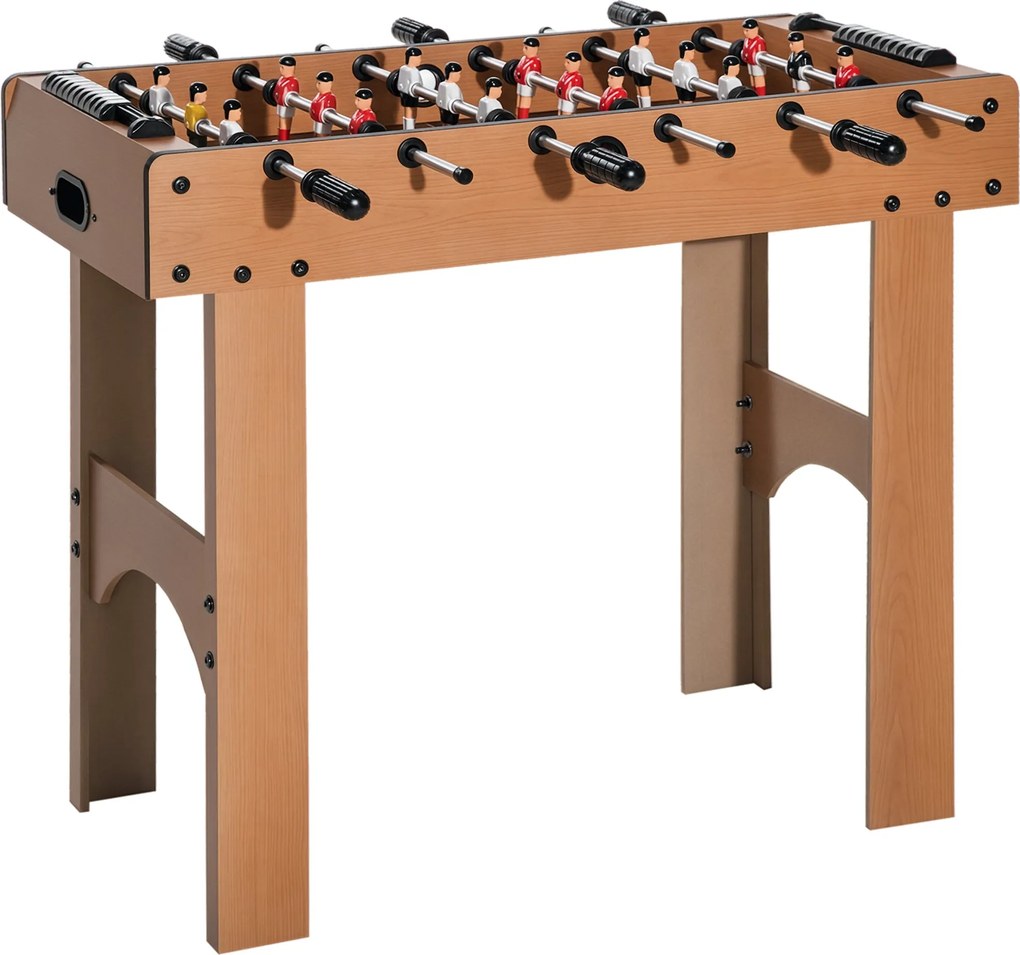 HOMCOM Professzionális Fociasztal Gyerekeknek és Felnőtteknek MDF Fából készült Rúddal 92x46x78cm | Aosom