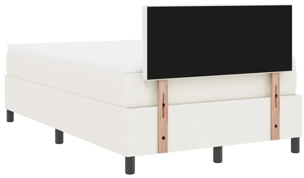 Box Spring Ágy Matracc Krém 120x200 cm Kordbársony