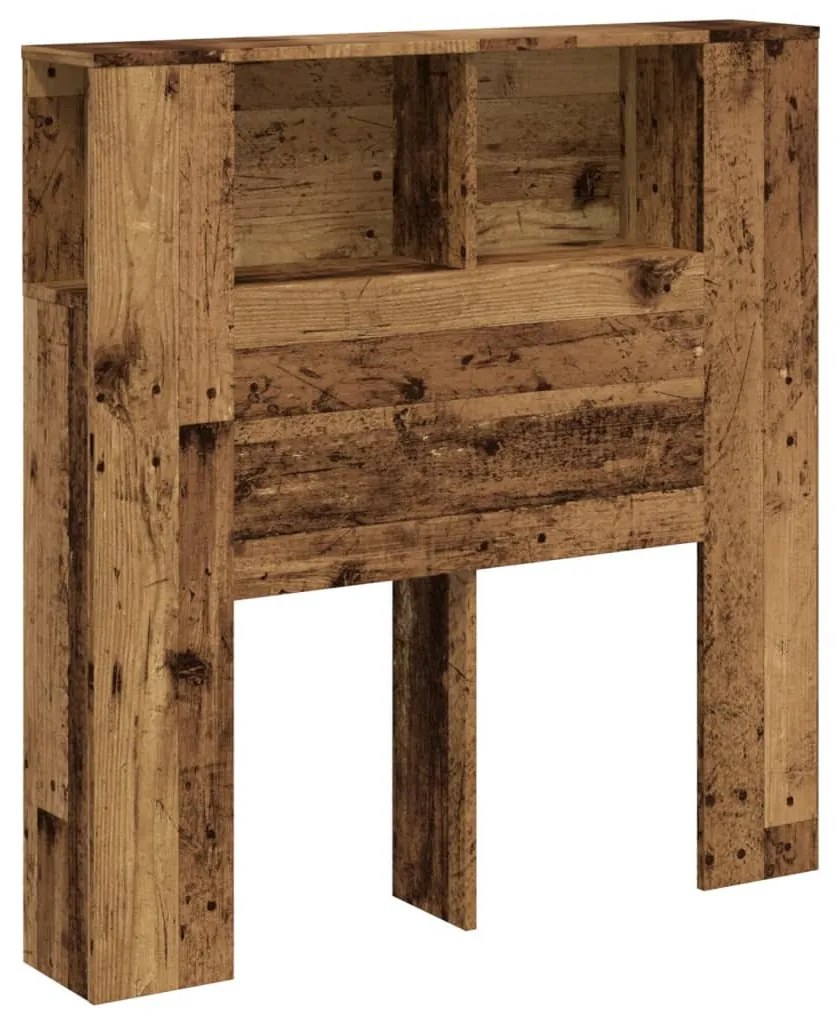 antik fa színű szerelt fa áthidalószekrény 100 x 19 x 104,5 cm