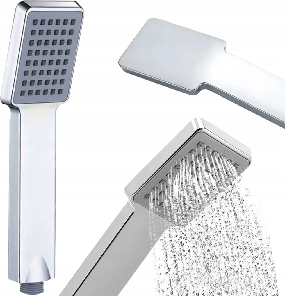 Zuhanyfej Króm Eco Vízkőmentesítő Négyzet Alakú Téglalap