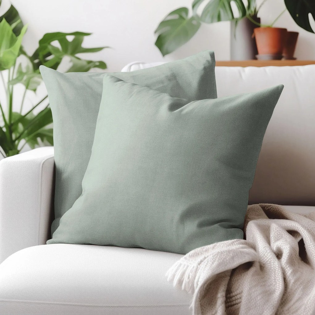 Goldea díszpárnahuzat marbella - zsályazöld 45 x 45 cm