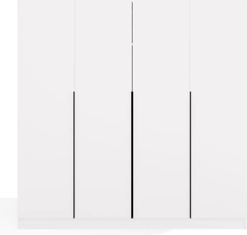 Aldabra SENSO 4D gardróbszekrény 200x56.5x200 cm, fehér-fekete