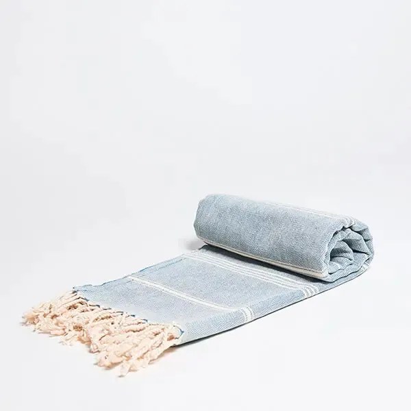 Hammam törölköző Soft Basic 100% természetes pamut Yeye Kék