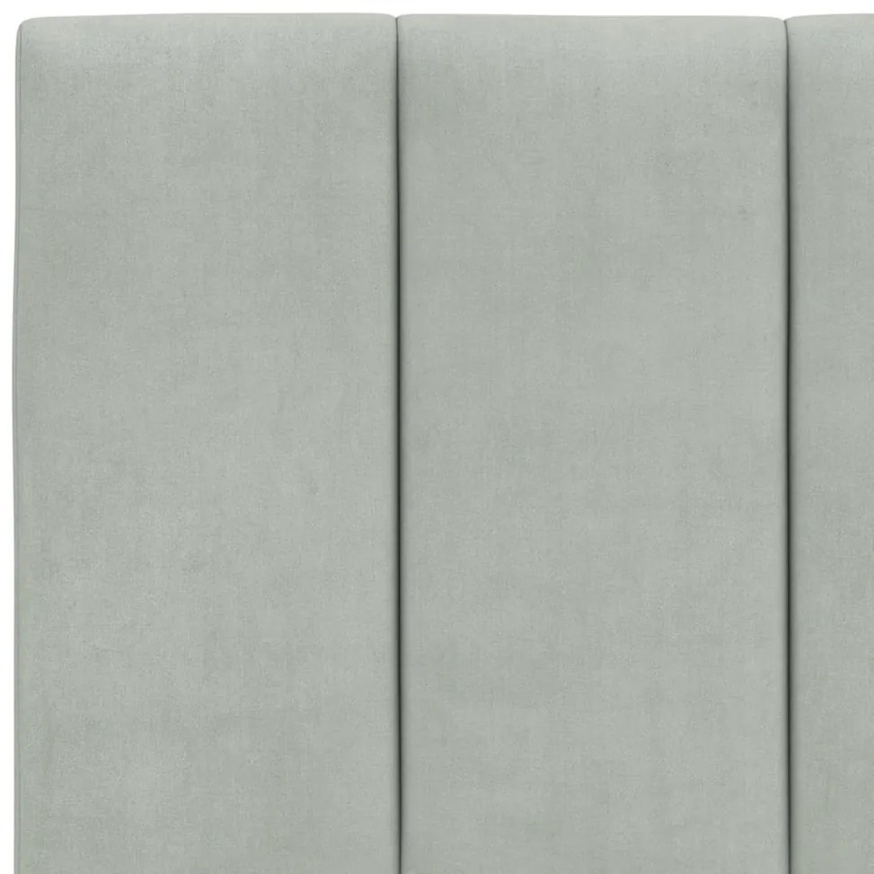 világosszürke bársony fejtámla párna Hanko 160 cm