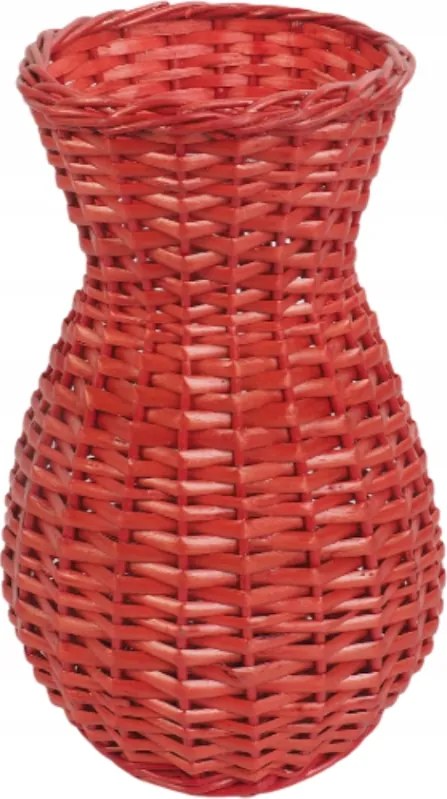 Szárított virág váza fonott kézműves dekoráció Wenge 21cm