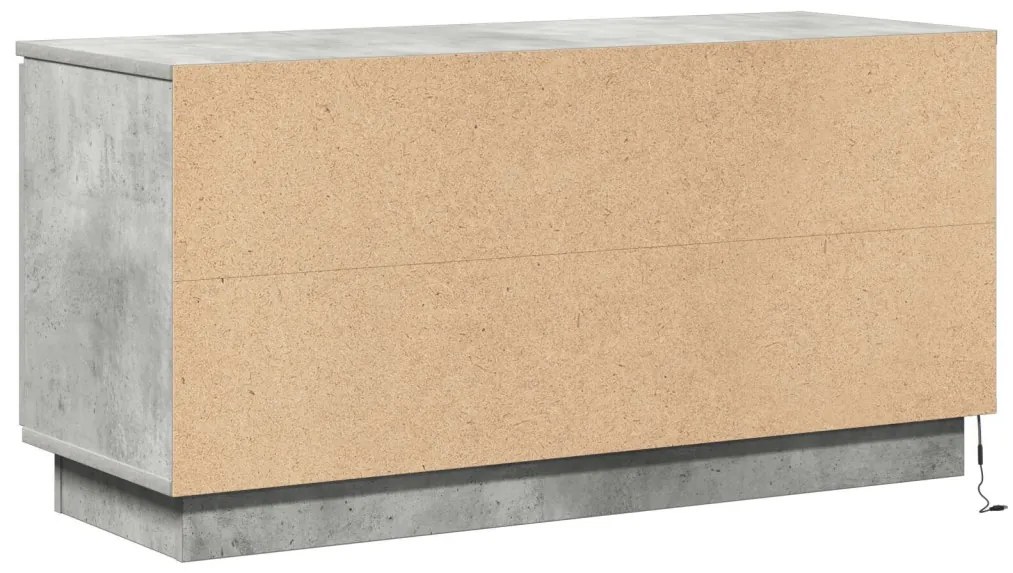 TV állvány Beton Szürke 100x38x49 cm Mérnöki fa