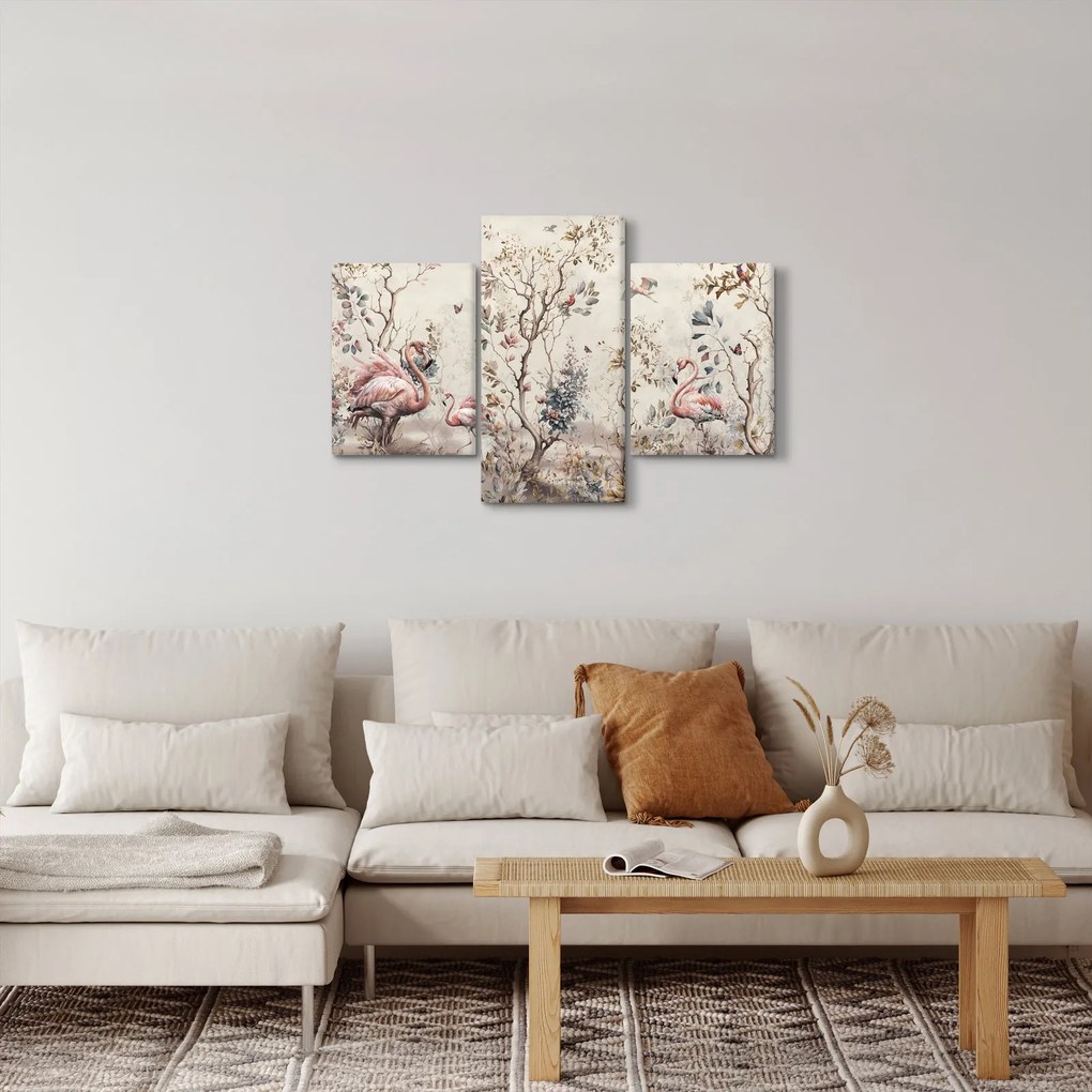 Kép - Rajz flamingókról (90x60 cm)